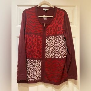 NWT plus size 1x zippered cardigan by Isaac Mizrahi Live!